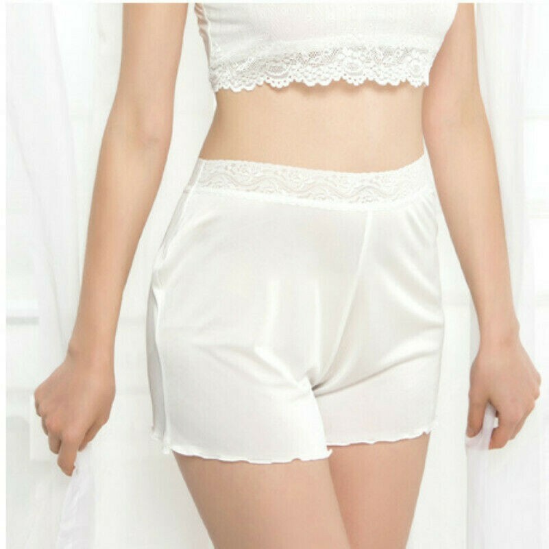 Damen Spitze Unterwäsche Schlüpfer Unterhose Ruffles Seide Petticoat Slip