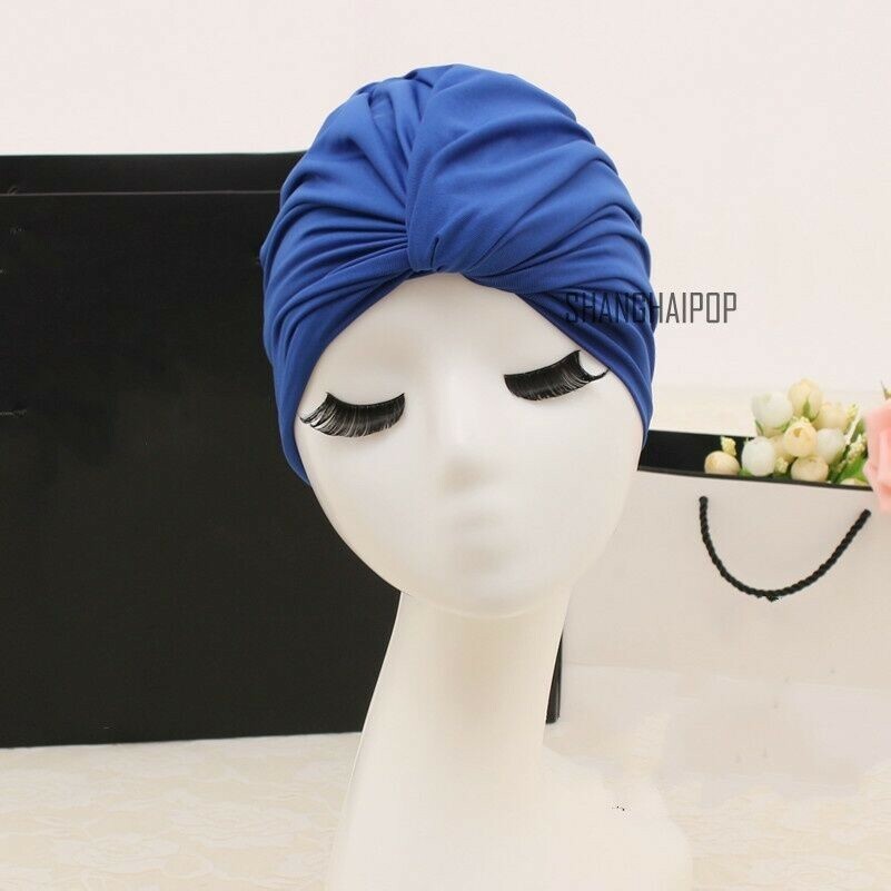 Ladies Swimming Cap Turban Bathing Hat Adjustable Long Hair Fashion Soft Comfort