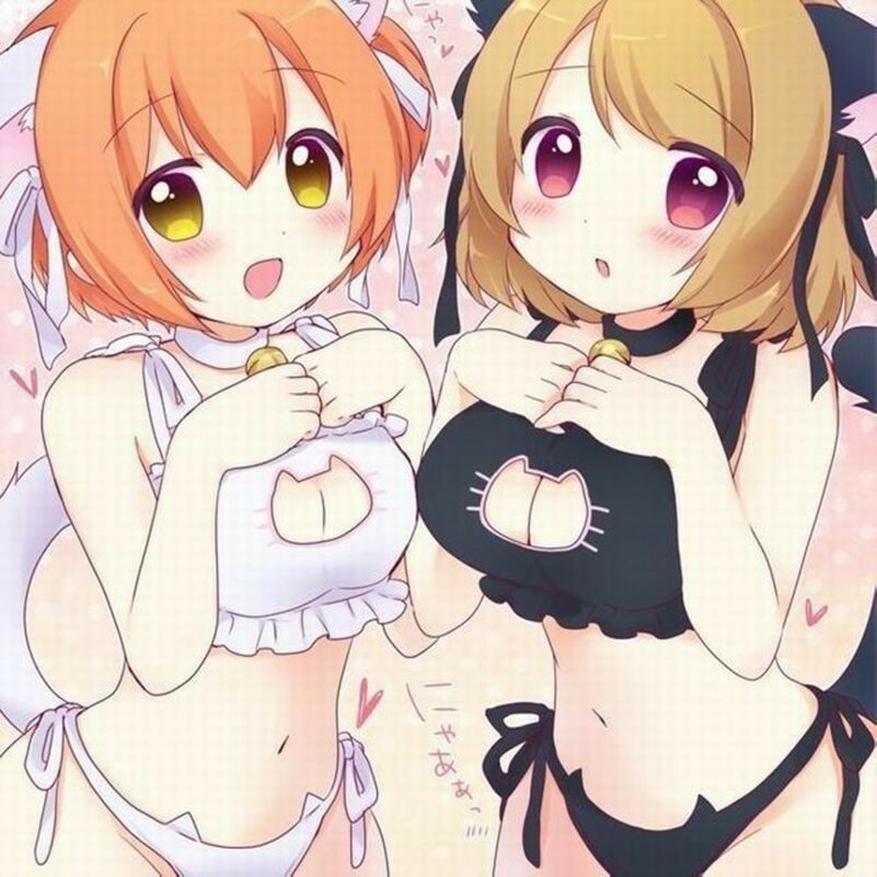 Cosplay Neko Cat Schlüsselloch Bra Unterhose Dessous Unterwäsche Bell