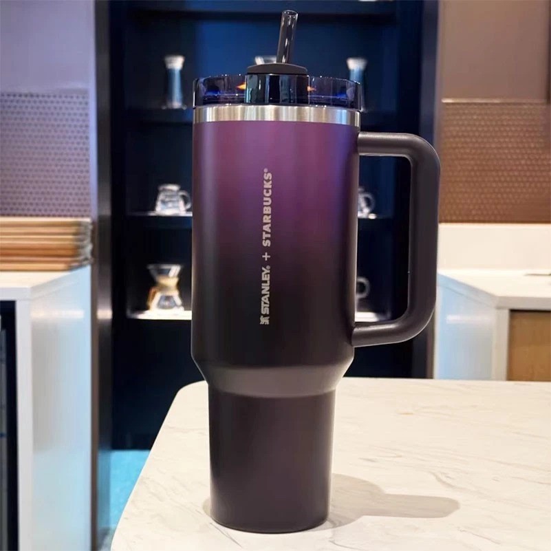 New Starbucks X Stanley 2025 China Halloween Purple Gradient 40oz Tumbler