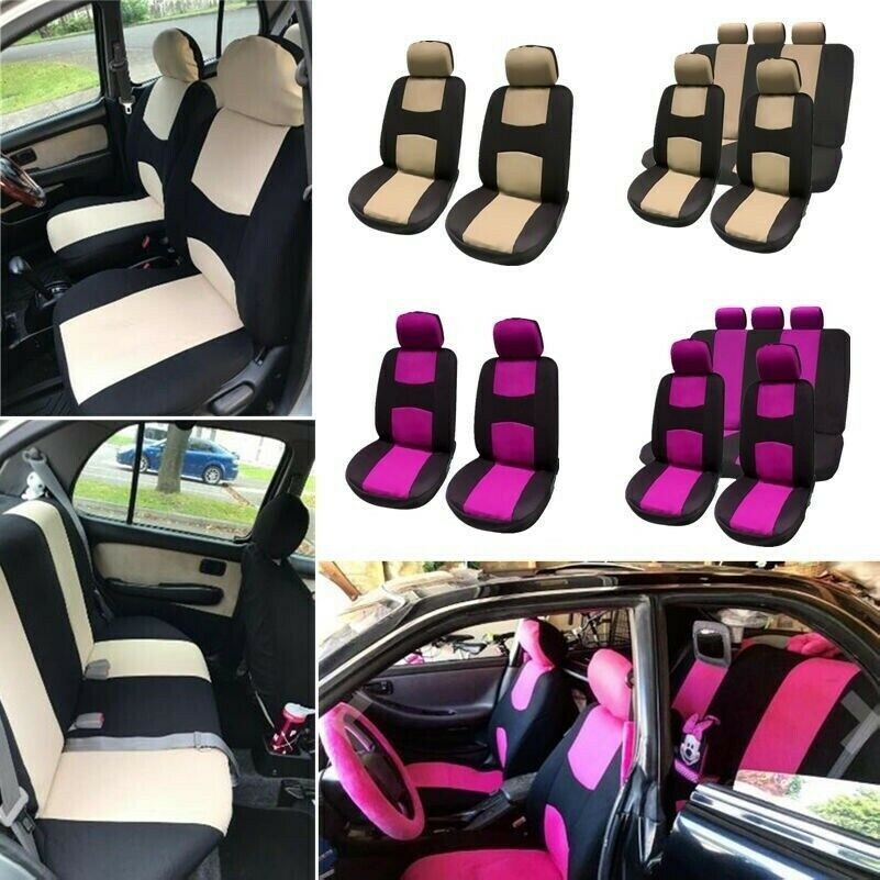 9PCS/Set Automobiles Full Seat Covers Car Cushion Pads Mats Case Universal SHP