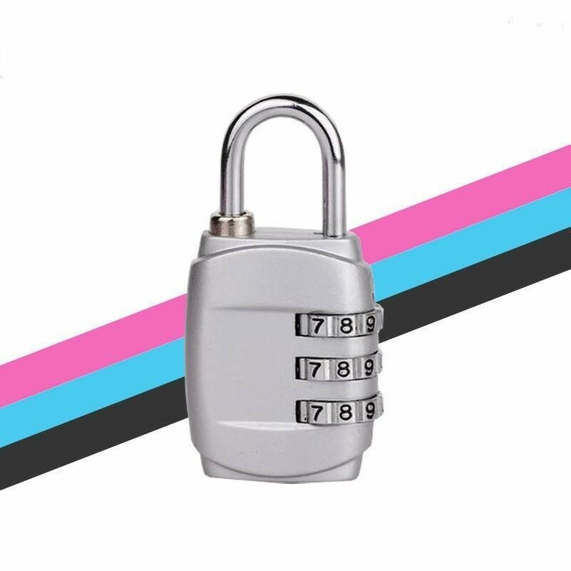 3 Digit Numbers Combination Padlock Luggage Suitcase Travel Code Metal Lock New