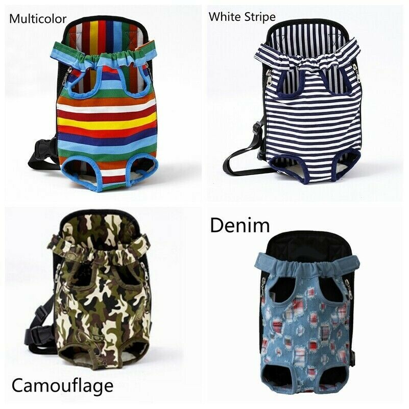 Haustier Hund Träger Rucksack Vorne Tasche Welpe Sling Katzen Reise Trage Denim