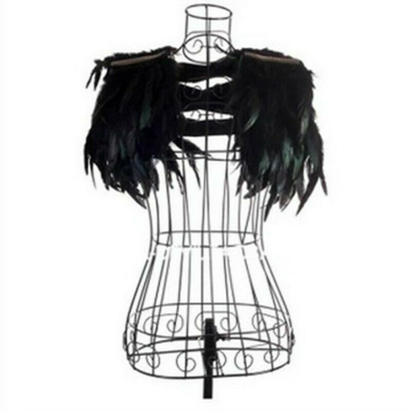 Unisex Fluffy Rooster Feathers Waistcoat Jazz Rock Stage Costume Shoulder Decor