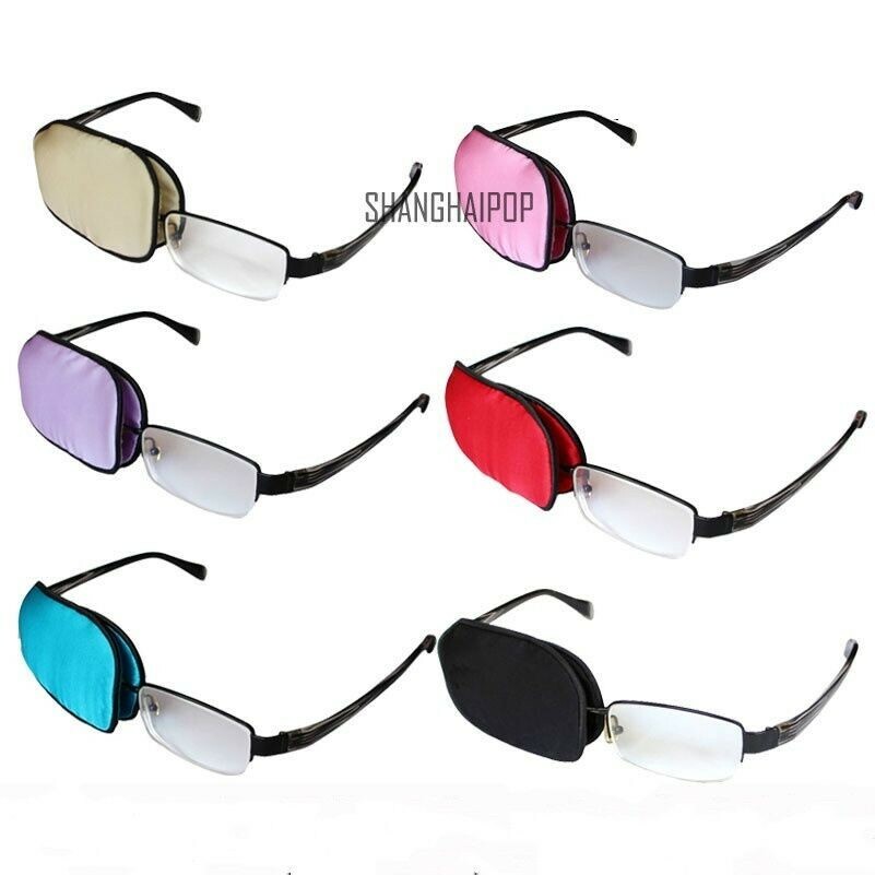 Kids Adult Silk Eye Patch Glasses Amblyopia Medical Soft Lazy Reusable Orthoptic
