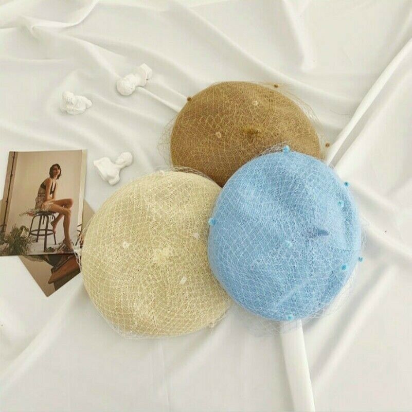 Femme Maille Béret Bonnet de Ski Français Artiste Pom Vintage Décontracté