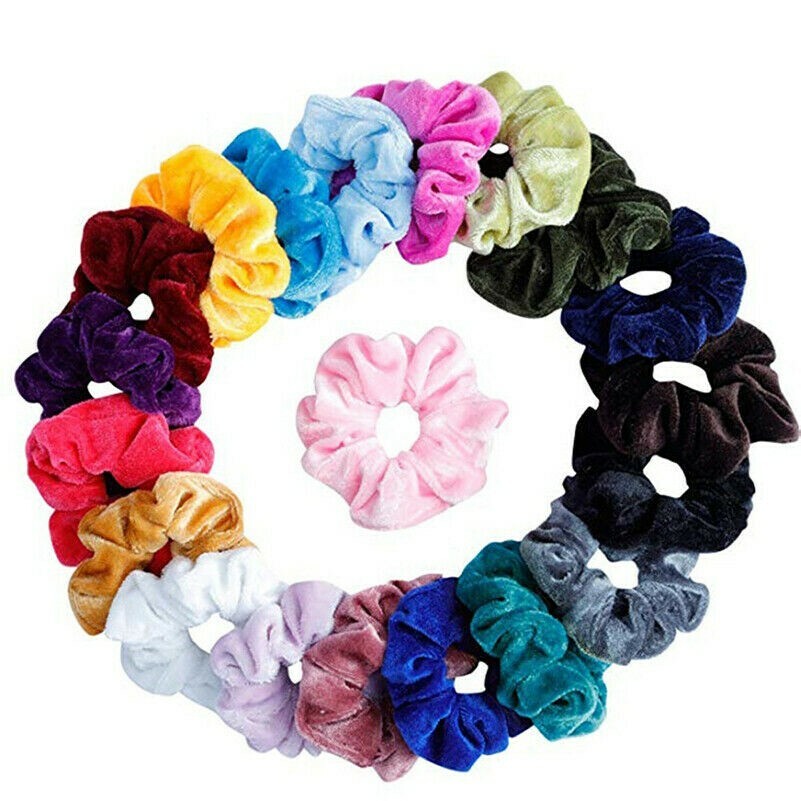 20Pcs Elastici per Capelli Velluto Cravatte Corde