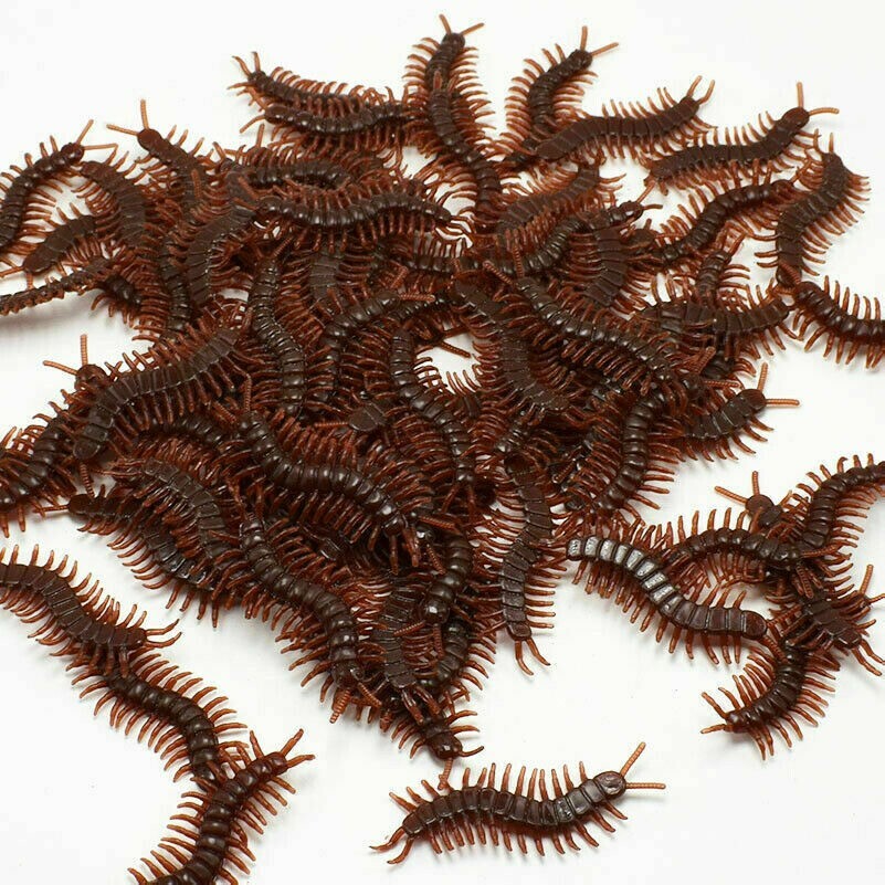 30pcs Falsche Tausendfüßler Imitation Simulation Insekt Halloween Unheil Lustig