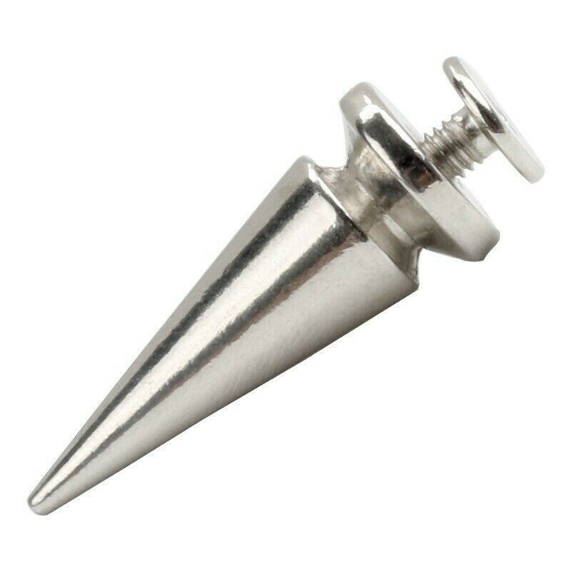 20PCS Argenteo Cono Spuntoni Metallico Vite Retro Borchie Craft Freddo Rivetti