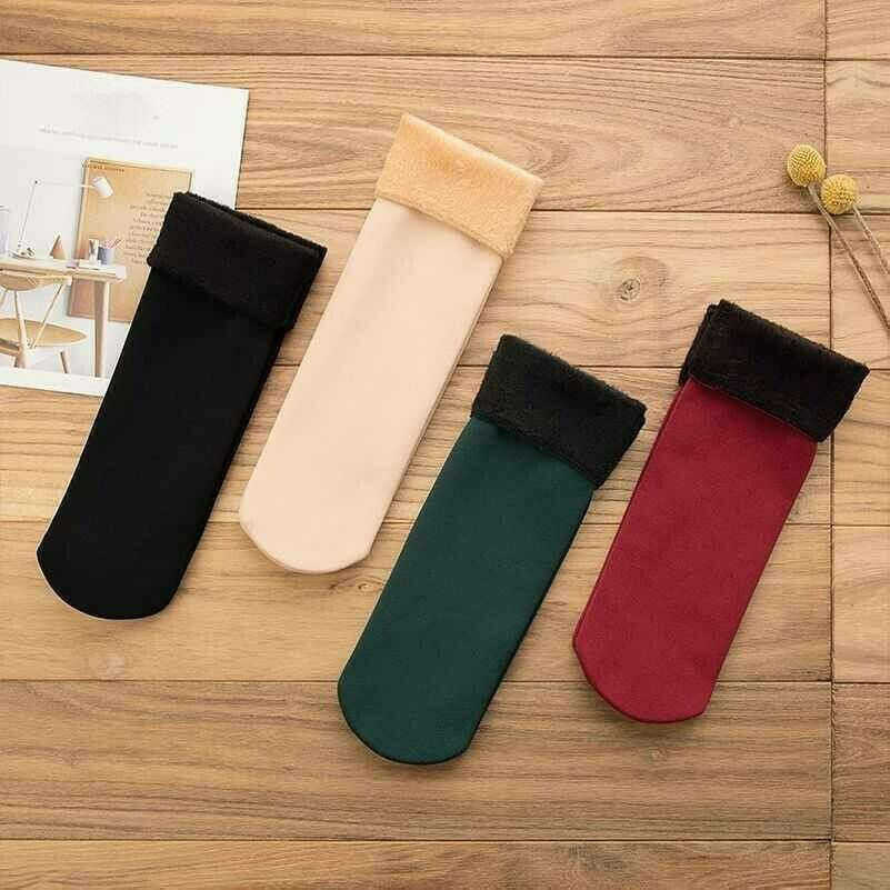2pcs Bettsocken Flauschig Vlies Kuschelig Knöchel Thermo Lounge Dick Warm Winter