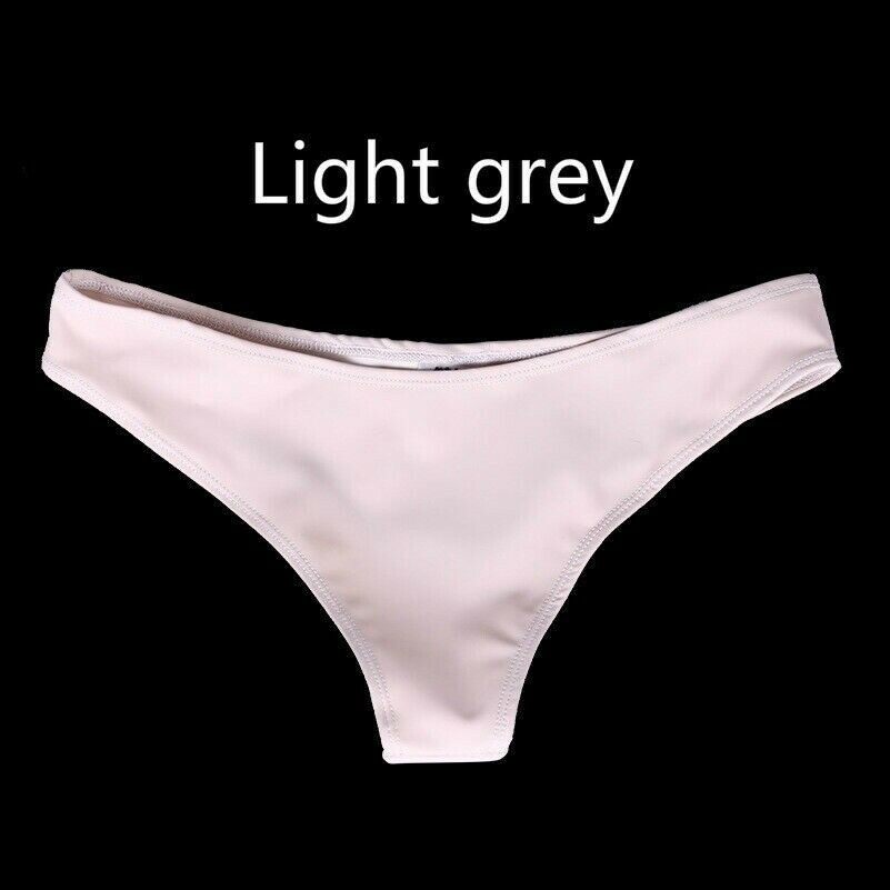 Women Faux Latex Briefs Oil Shiny Stretch Low Waist Thong Panties Underwear
