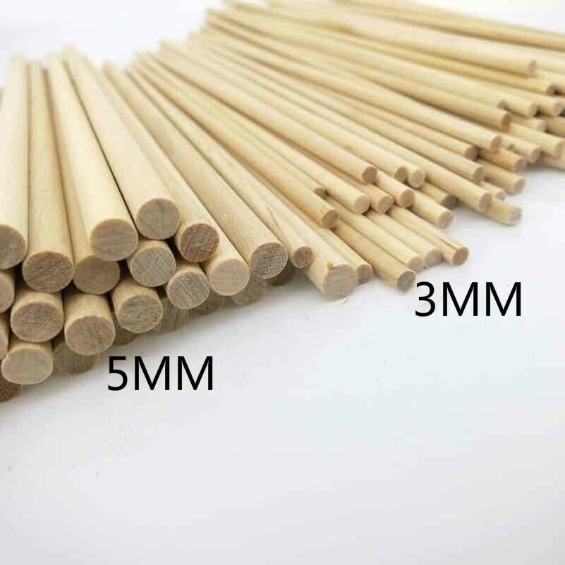 Round Wooden Lollipop Lolly Sticks Wood Craft Scenery Model Making DIY Dowel New