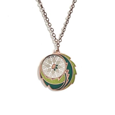 NEW! Amar&Riley  DANDELION  NECKLACE   Antique Copper Finish w/18  Copper Chain