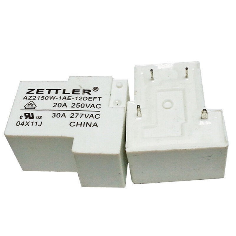2pcs Zettler Az2150w-1ae-12deft 12vdc Automotive Relay 4pins 20a 250vac New