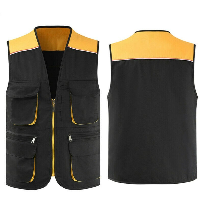 Work Vests Waistcoat Multi-pocket Construction Safety Clothing Road Traffic SPW