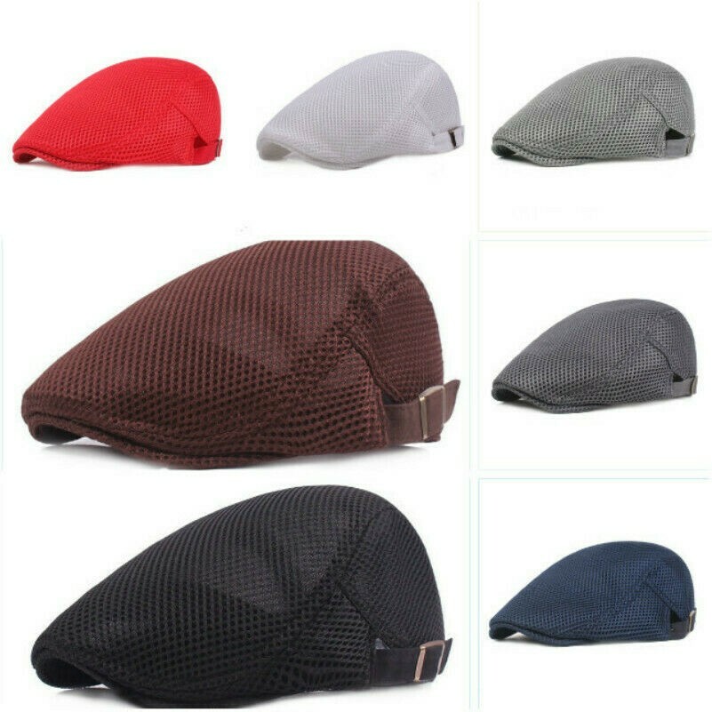 Hommes Béret Maille Respirant de Gatsby Casquette Vendeur de Journaux Chapeau