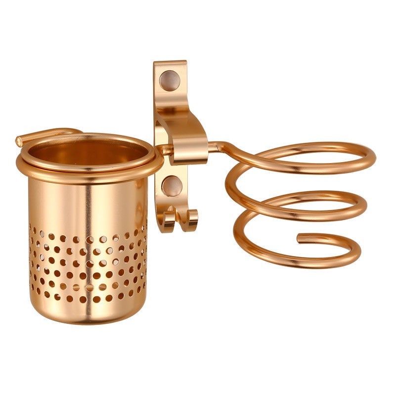 Bathroom Hair Dryer Holder Shelf Free Punch Wall Storage Org