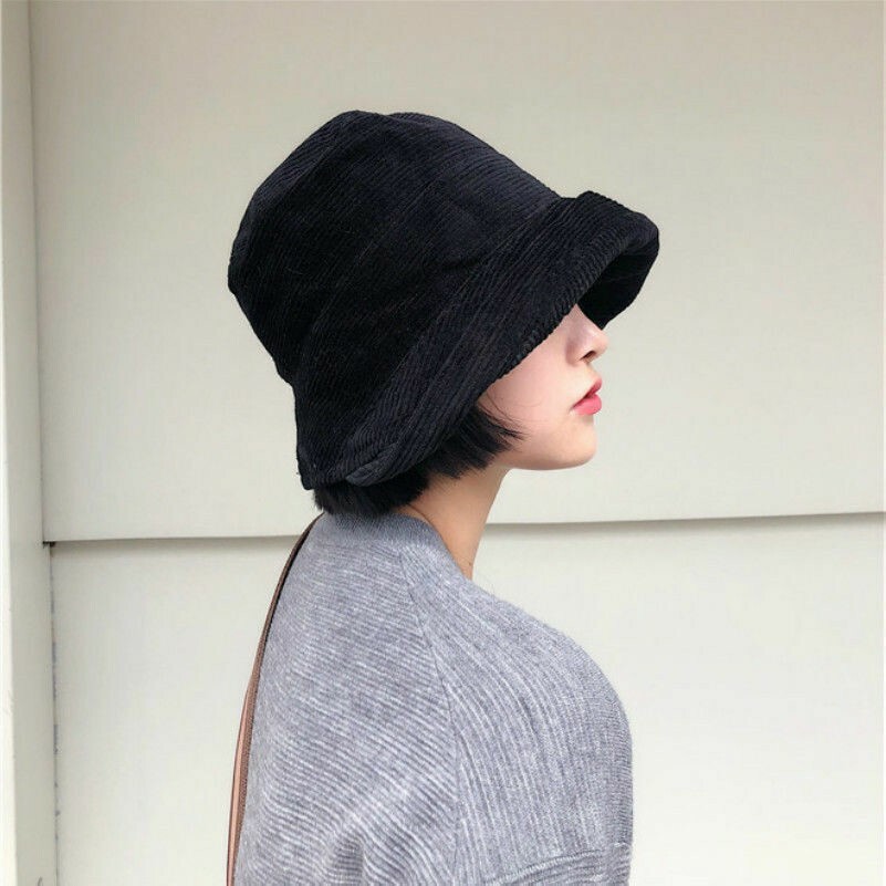 Femme Velours Côtelé Chapeau Bob Buisson Casquette Pêche Pliable Décontracté