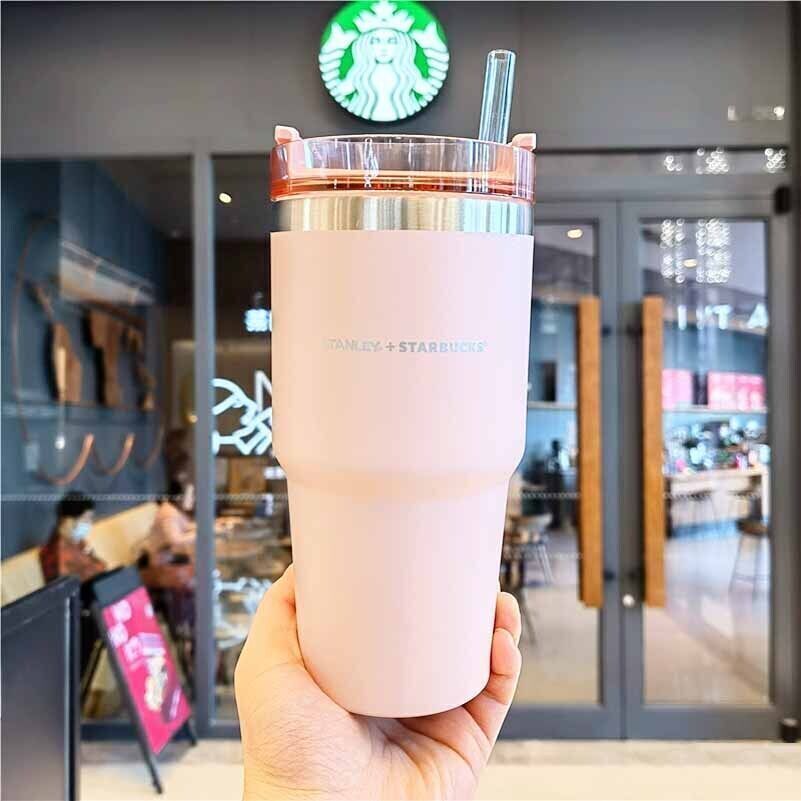 Starbucks + Stanley Sakura Pink Stainless Steel Straw Cup 20