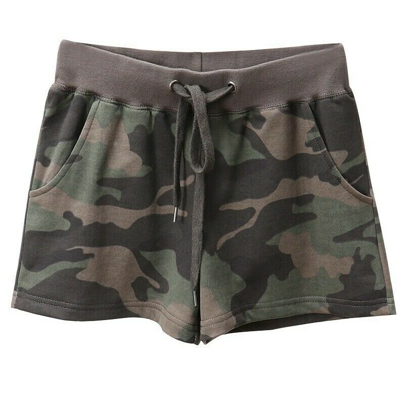 Donna Mimetico Pantaloncini Hot Pantaloni Sport Casual Mimetico Militare