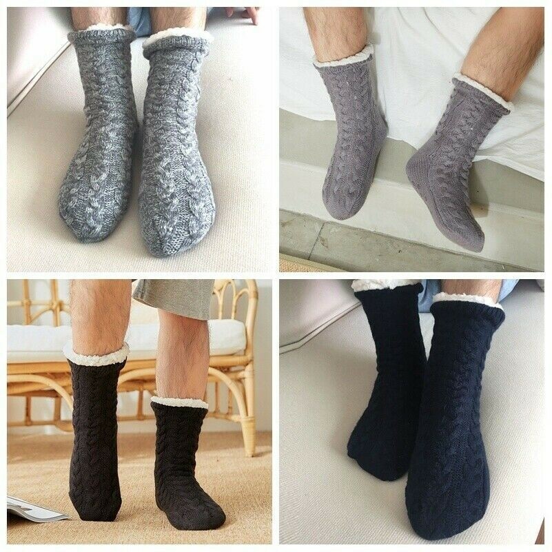 Herren Grob Gestrickt Thermo Socken Dick Fleecefutter Winter Warm Arbeitsstiefel