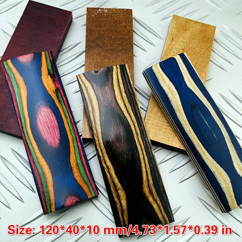 Multicolore Betulla Legno Resina per Coltello Manico Materiale Intaglio Arte Fai