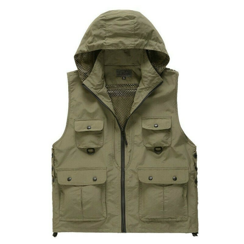 Multi Pocket Waistcoat Fishing Travelling Photography Detachable Vest Waterproof