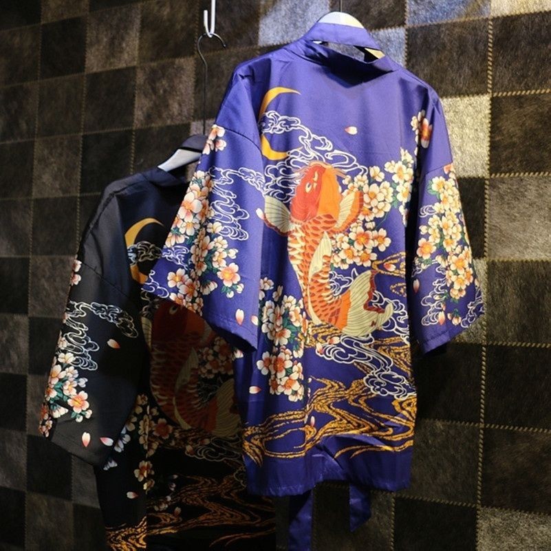 1 X Japonais Kimono Manteau en Vrac Matsuri Yukata Extérieur Haut Déguisement