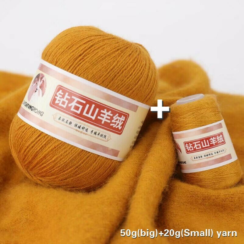100% Cashmere Yarn for Hand Knitting Scarf Sweater Cardigan Baby 50+20g/set