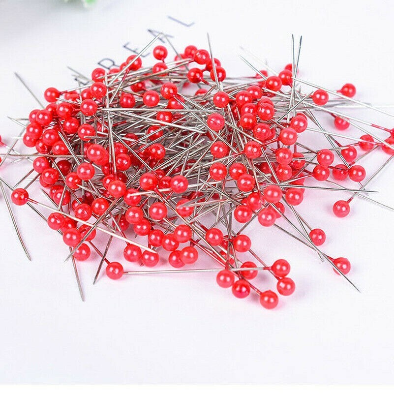 800pcs Portable DIY Sewing Locating Straight Pearl Headed Pins Needles