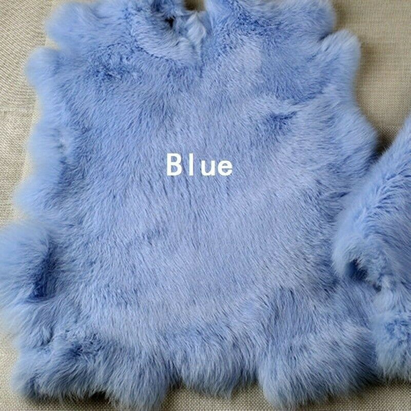 DIY Rabbit Fur Pelt Fabric For Costume Bag Muffle Accessories Crafts Puffy Soft