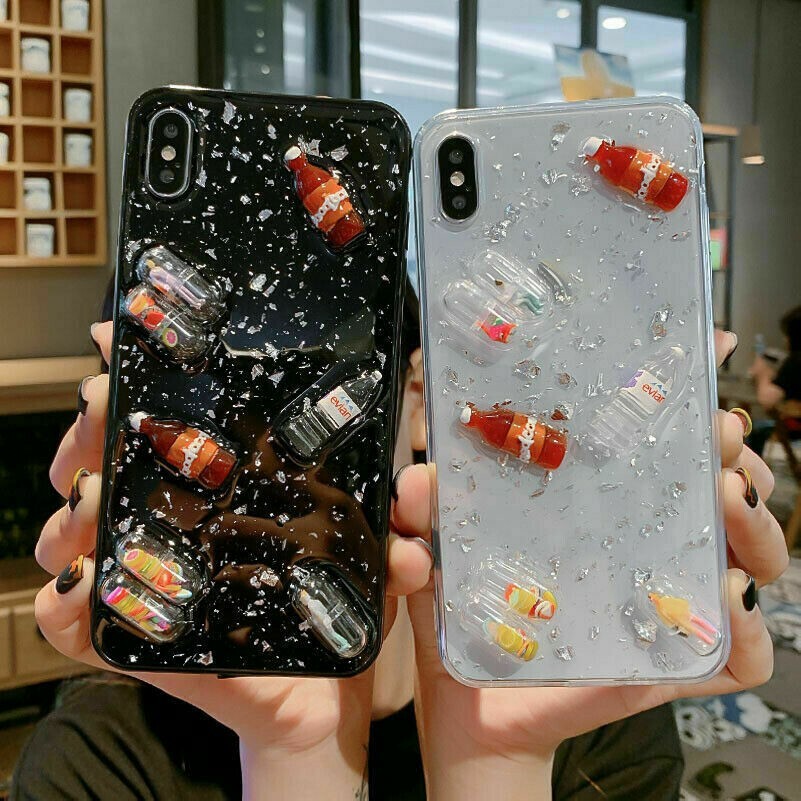 Für IPHONE 6-11 pro Max Hülle Pille Kapsel Man Wasser Flasche Handy Schale