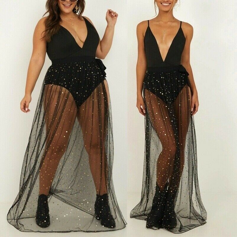 women-sequin-mesh-skirt-split-paillette-bandage-long-skirts-black-oversized-ym0