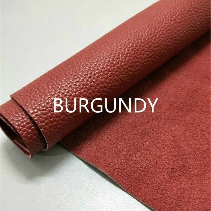Echtes Leder Stoff Scrap Material Hide Cut DIY Basteln Weinrot
