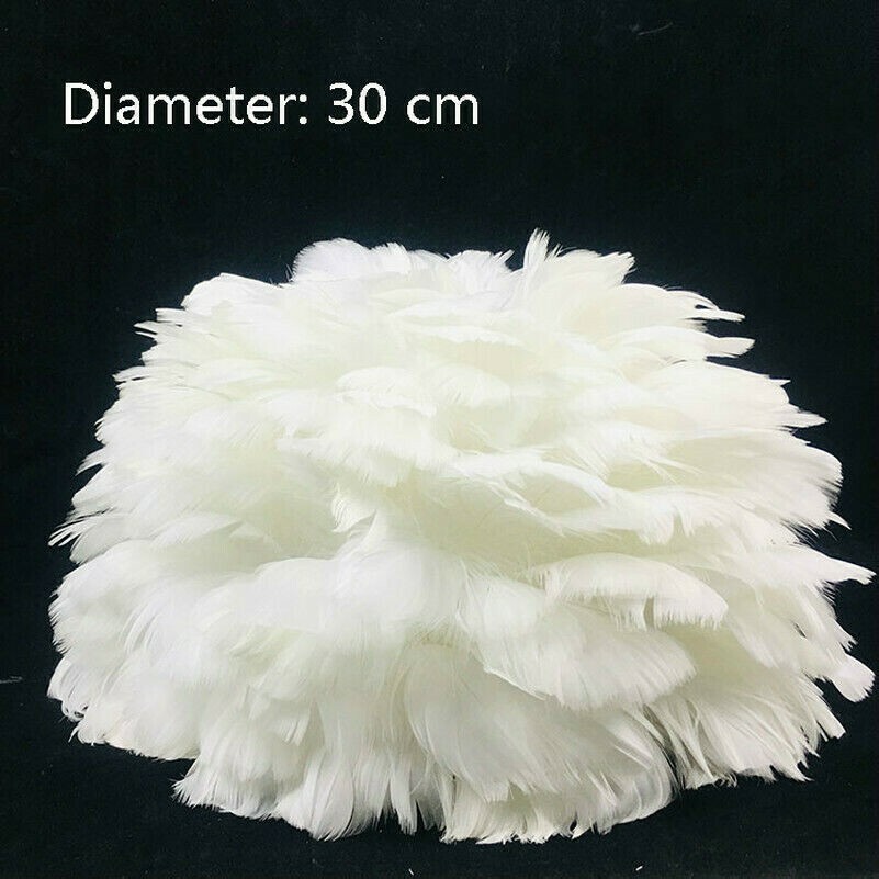 Lamp Feather Shade Lampshade Table Ceiling Light Cover Novelty Home Decor