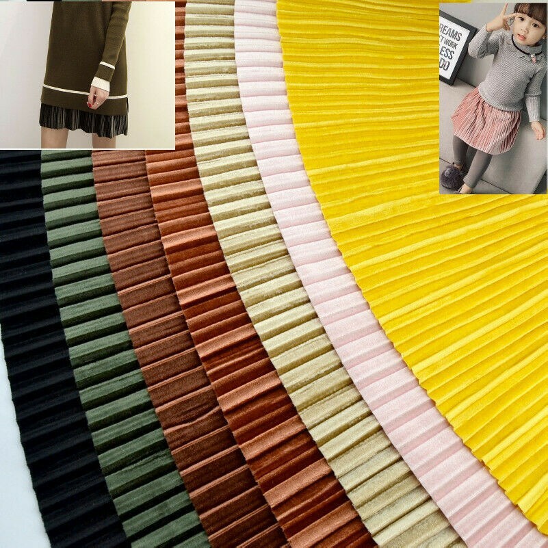 Wide Velvet Pleuche Pleated Trimming Ribbon Fringe Dress Curtains Diy 18cmX1m