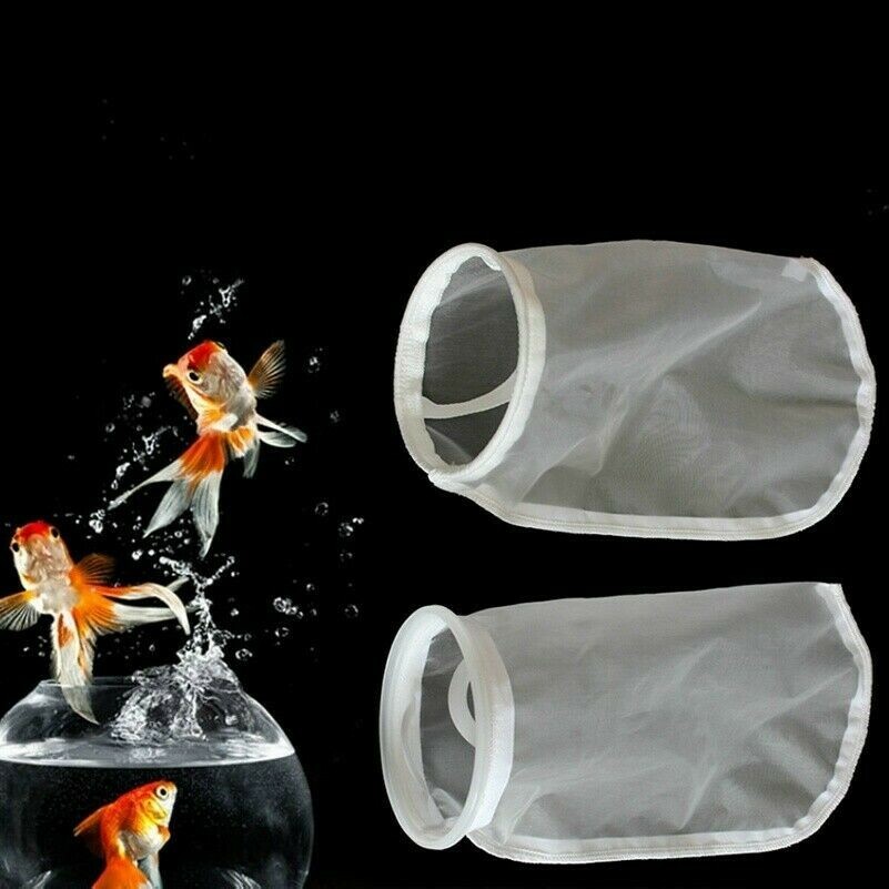 2 X Nylon Mesh 74 Micron Filter Sock 4 Inch Ring Bag Aquarium Marine Sump