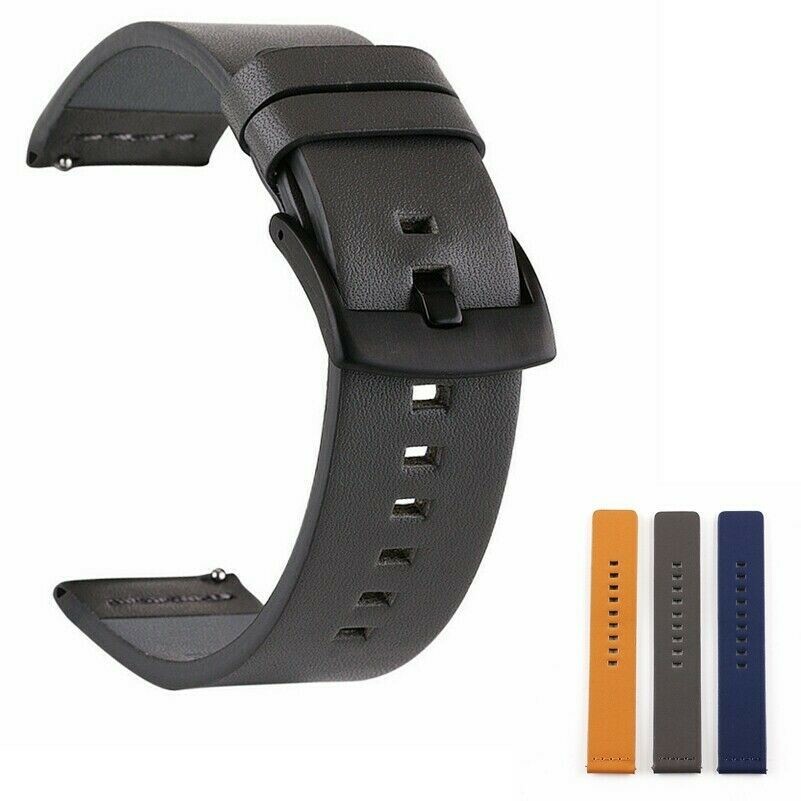 Herren Echtleder Uhrarmband Band mit Feder Stangen Retro Braune 18-24mm