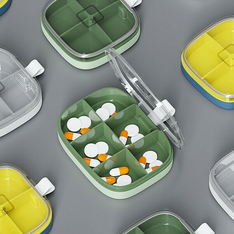 Pill Organizer 6 Times A Day Waterproof High Capacity Moistureproof Box