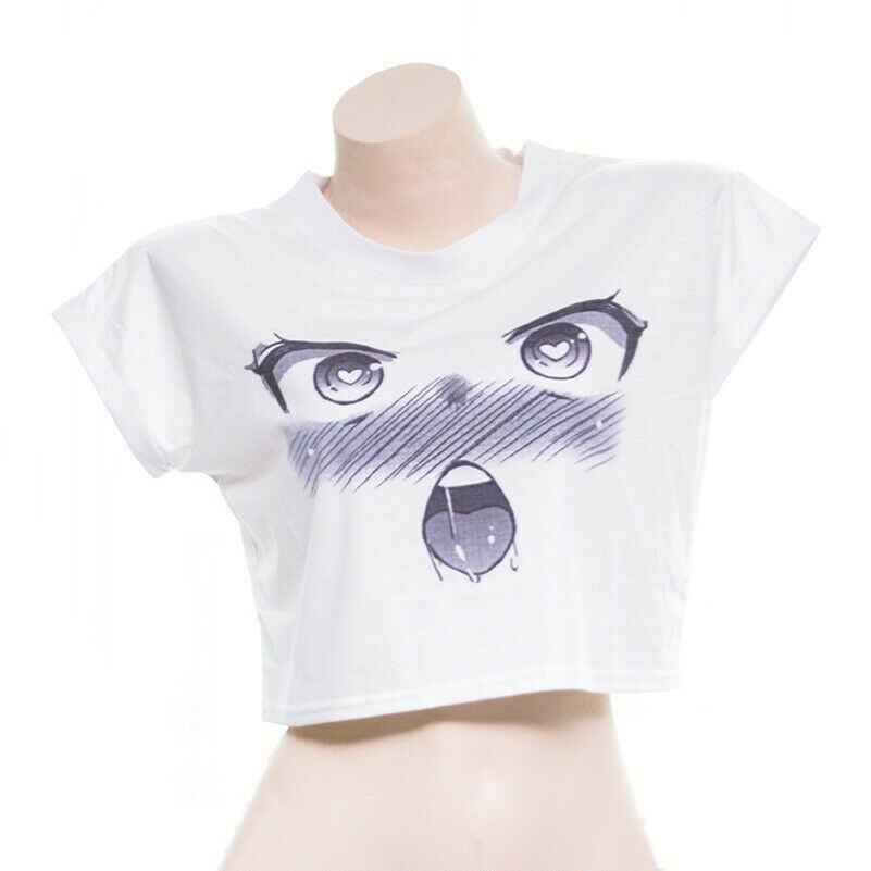 Lady Girl Lolita T-shirt Tee Tops Kawaii Japanese Short Sleeve Print Blouse Sexy