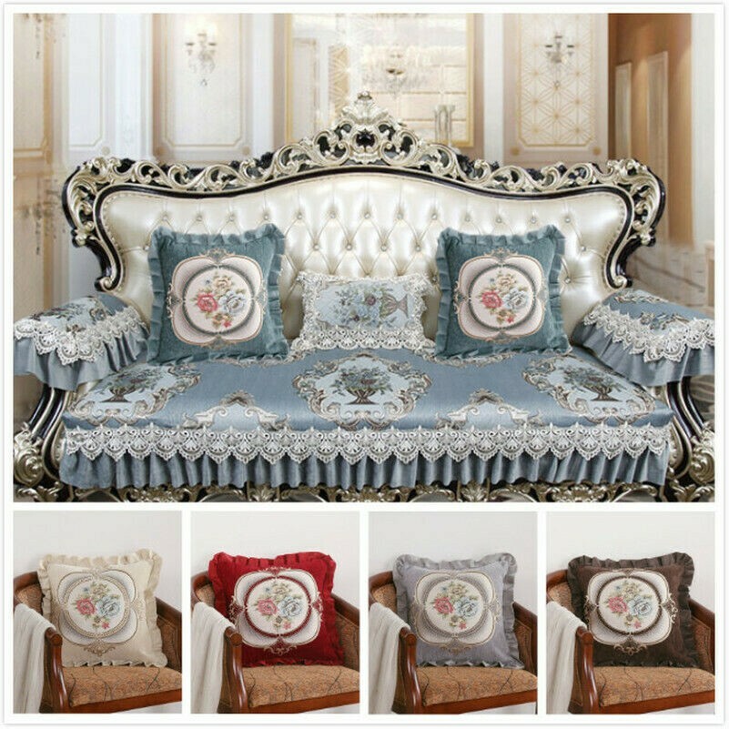 Ricamo Ciniglia Federa Europeo Jacquard Copricuscino Divano Decorazione