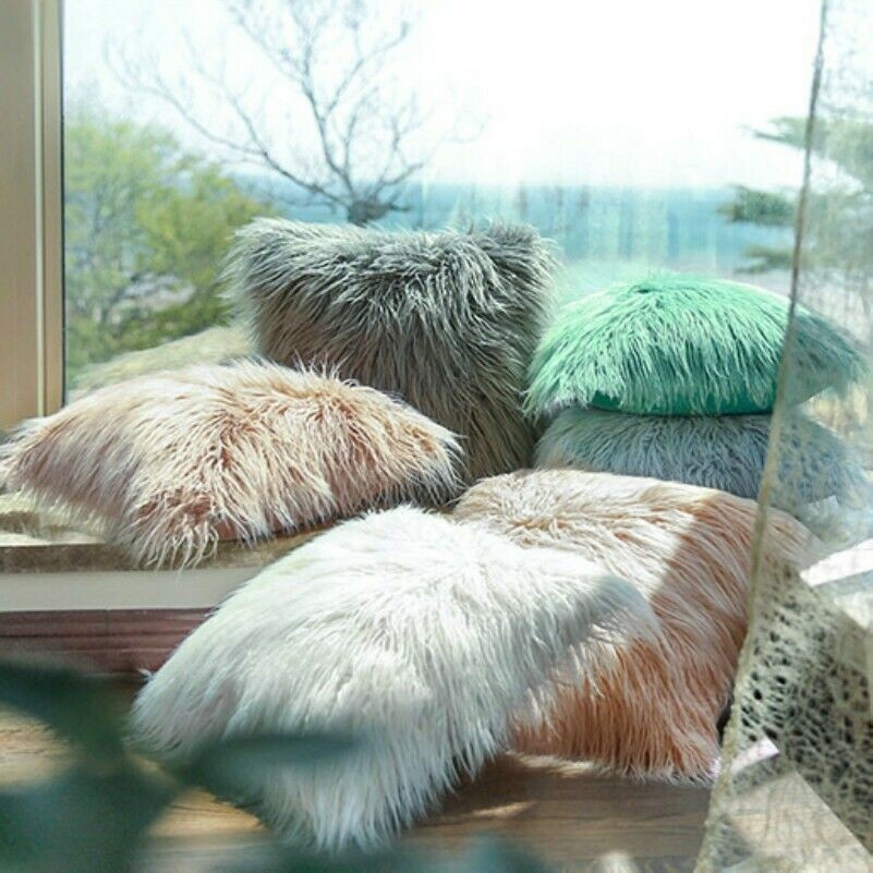 throw-pillow-cover-cushion-case-faux-fur-fluffy-plush-shaggy-sofa-bed-home-decor