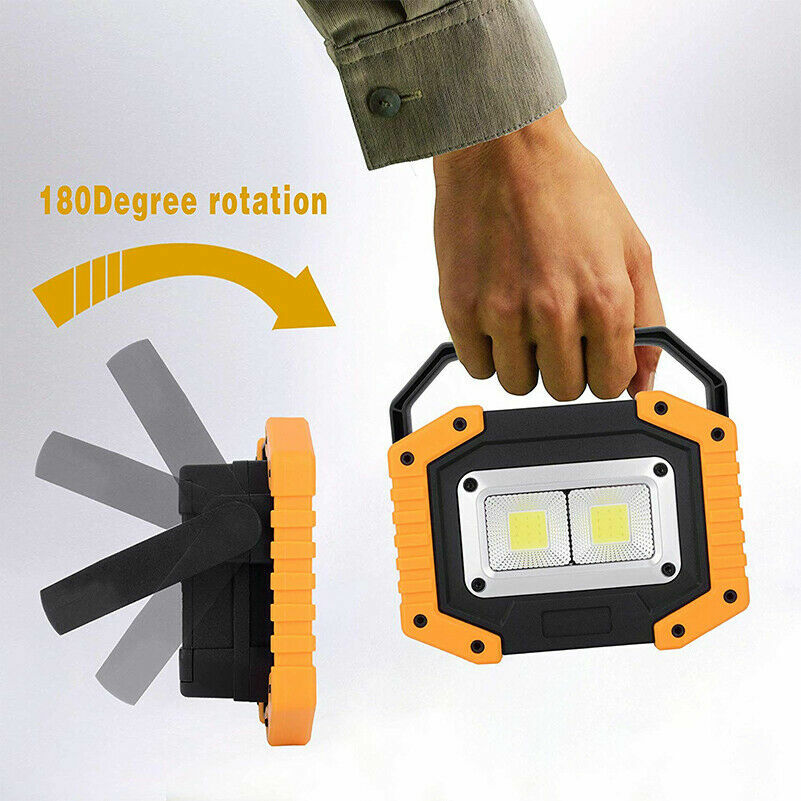 Lampada da lavoro Torcia 30W COB LED Luce Officina Garage campo USB Ricarica cir