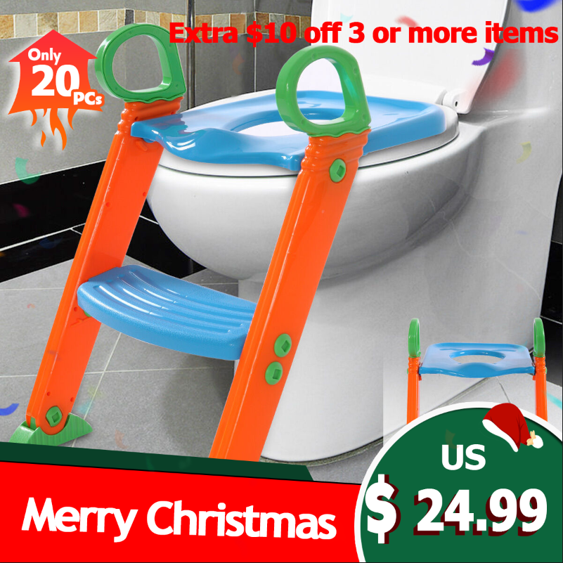 Kids Potty Training Seat Toilet Chair with Step Stool Ladder for Child Toddler