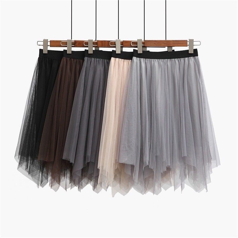 DONNA MESH Gonna tulle mussolina Tutu ABITO DA BALLO TRASPARENTE decorativi