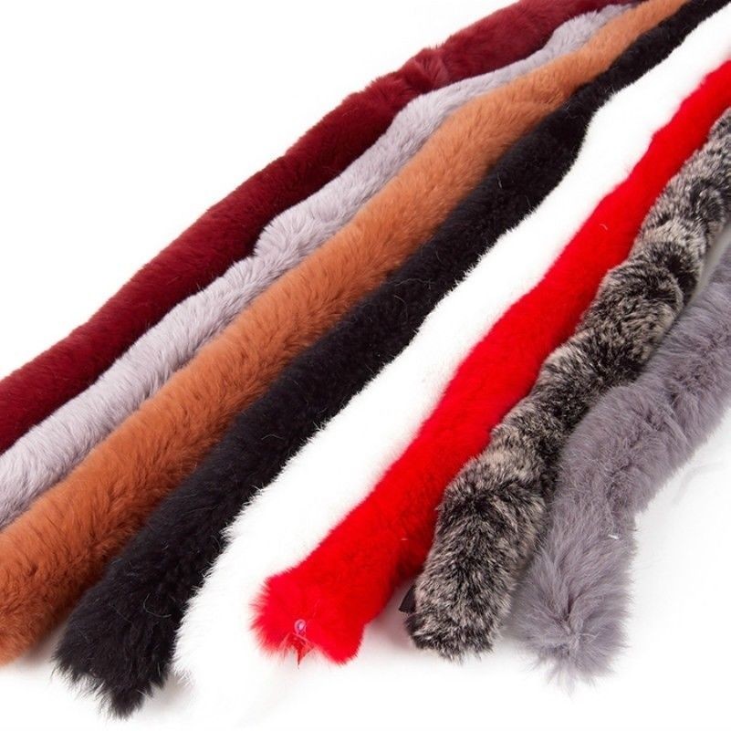 Coniglietto Pelliccia Trim Nastro pelle Striscia Peloso Fluffy Morbida Cucire