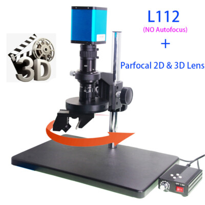 Auto / Fixed Focus 60FPS HDMI Camera 3D-2D Parfocal C-Mount Industry Microscope
