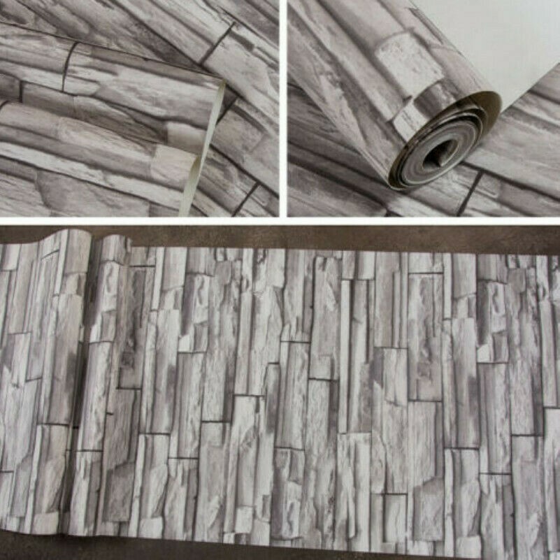 3D Pietra Mattone Carta da Parati Impermeabile Camera Sfondo Adesivo Murale Home