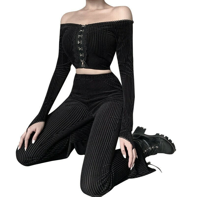women-flared-trousers-pants-velvet-gothic-slim-stretch-punk-harajuku-fashion