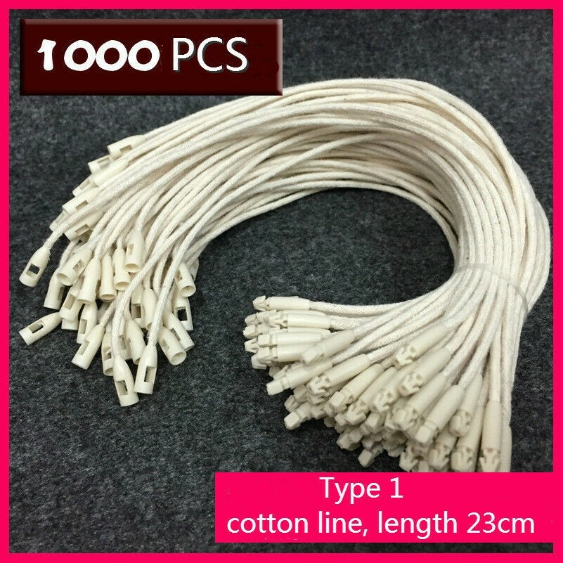1000X Price Tag Label Tie Strings Cord Rope Lock Fastener Thread Jewelry Display